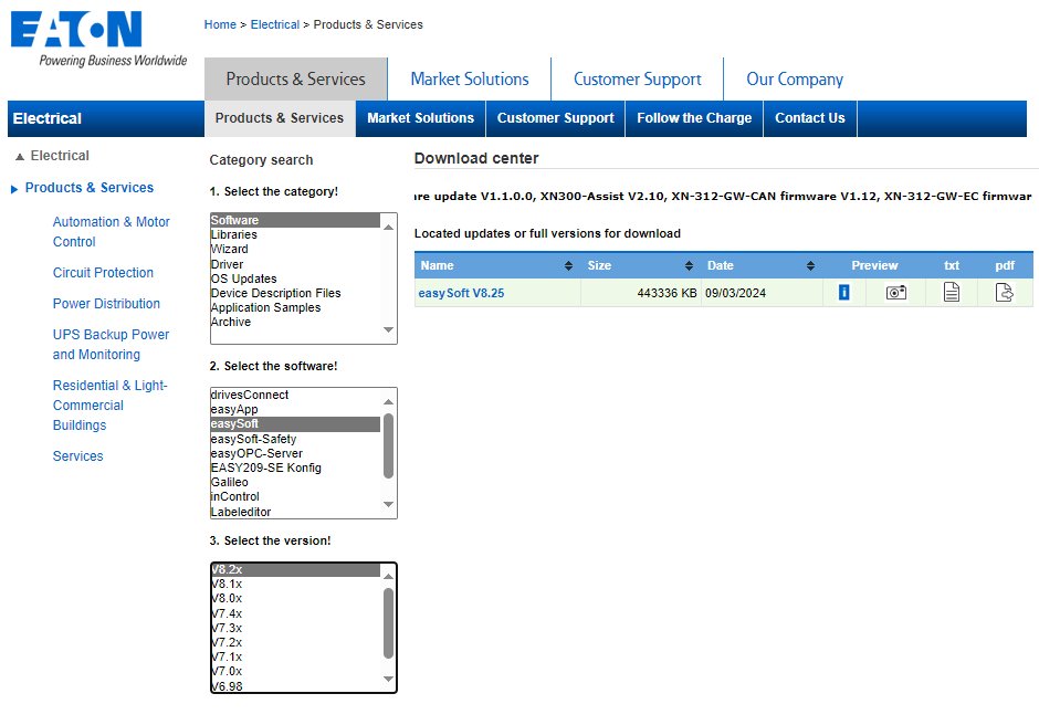 Eaton Download Center — velja Software, easySoft, v8.2x